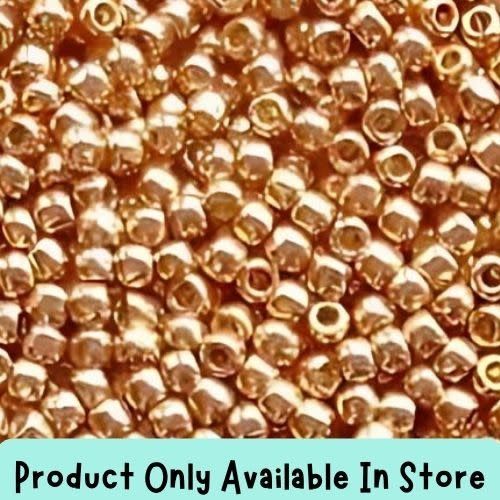 #11 Toho Seed Beads, Galvanized Rose Gold, Permanent Finish, 2x2mm, 19 Grams/0.67oz, in store only