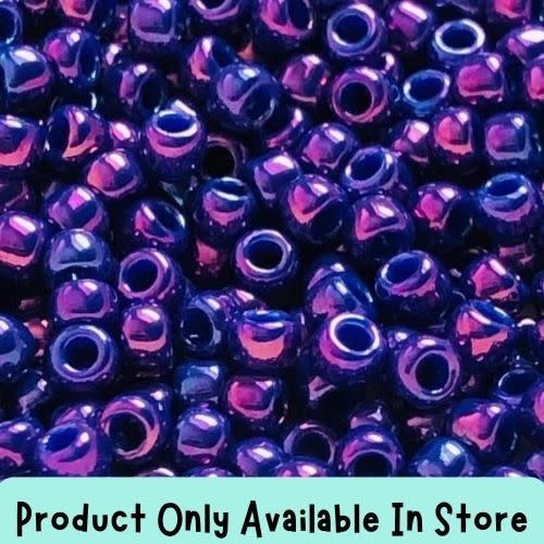 #6 Toho Seed Beads, Higher Metallic Grape, 4x4mm, 19 Grams/0.67oz, in store only