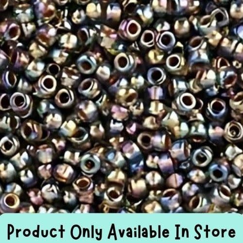 #11 Toho Seed Beads, Gold Lined Rainbow Black Diamond, 2x2mm, 19 Grams/0.67oz, in store only