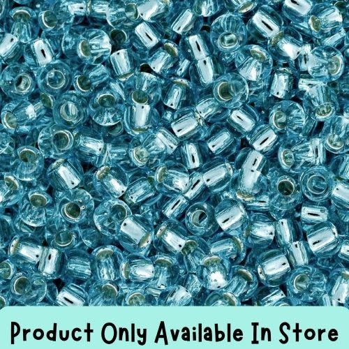 #11 Toho Seed Beads, Silver Lined Aquamarine, 2x2mm, 19 Grams/0.67oz, in store only