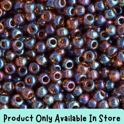 #11 Toho Seed Beads, Gold Lustered Root Beer, 2x2mm, 19 Grams/0.67oz, in store only