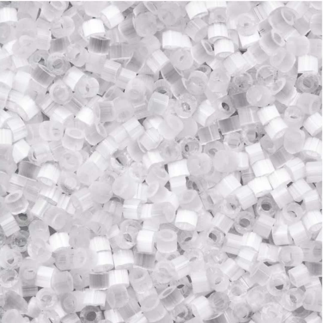 #11 Delica Seed Beads, Satin Crystal Silk White, DB635-TB, Approx 1440 Beads, 1 two inch tube, 7.2 grams