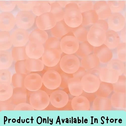 #6 Toho Seed Beads, Transparent Frosted Rosaline Pink, 4x4mm, 19 Grams/0.67oz, in store only