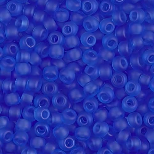 #8 Miyuki Seed Beads - Matte Transparent Sapphire Blue, 8-9150F-TB, Approx 858 Beads/22 Grams, 1 five inch tube