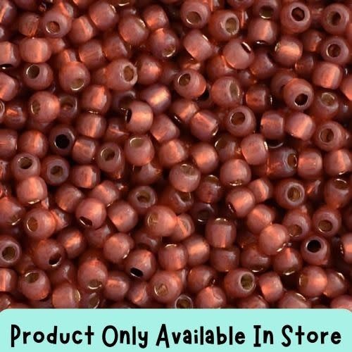 #11 Toho Seed Beads, Silver Lined Milky Pomegranate, Permanent Finish, 2x2mm, 19 Grams/0.67oz, in store only