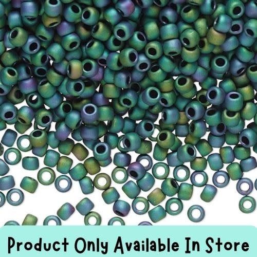 #11 Toho Seed Beads, Matte Iris Teal, 2x2mm, 19 Grams/0.67oz, in store only