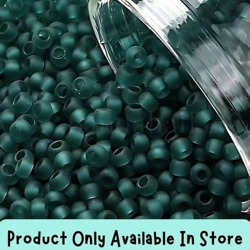 #11 Toho Seed Beads, Transparent Frosted Teal, 2x2mm, 19 Grams/0.67oz, in store only