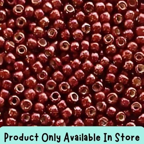 #11 Toho Seed Beads, Galvanized Brick Red, Permanent Finish, 2x2mm, 19 Grams/0.67oz, in store only
