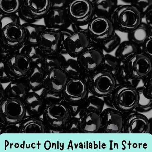 #6 Toho Seed Beads, Opaque Jet Black, 4x4mm, 19 Grams/0.67oz, in store only