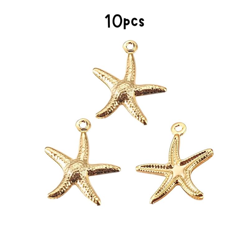 GP Stainless Steel Starfish, 10pcs, 17x15x2mm, Charms/Pendants, 13gms/0.46oz