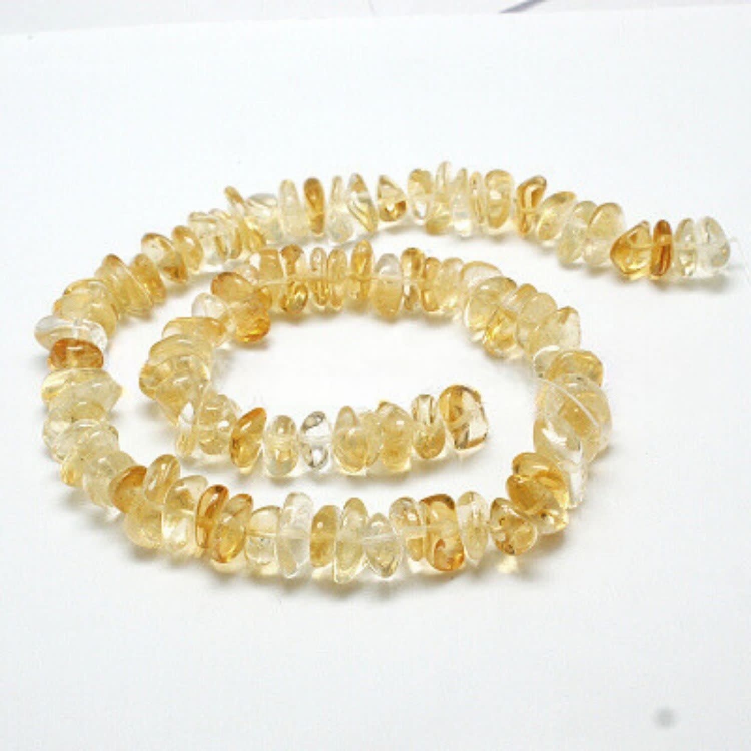 9-15x9-15mm Citrine Chips, 15&#39;&#39; Strand, Natural, 1mm Hole, Gemstones, 2.78oz