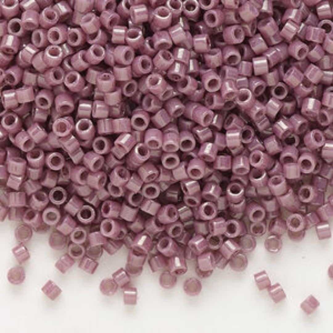 #11 Delica Seed Beads, Opaque Luster Mauve, DB265-TB, Approx 1440 Beads, 1 two inch tube, 7.2 grams