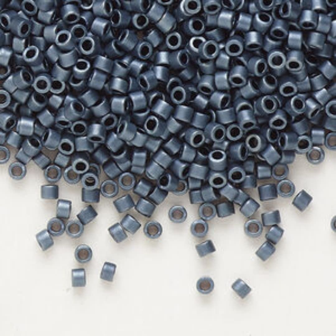 #11 Delica Seed Beads, Matte Metallic Luster Gunmetal, DB301-TB, Approx 1440 Beads, 1 two inch tube, 7.2 grams