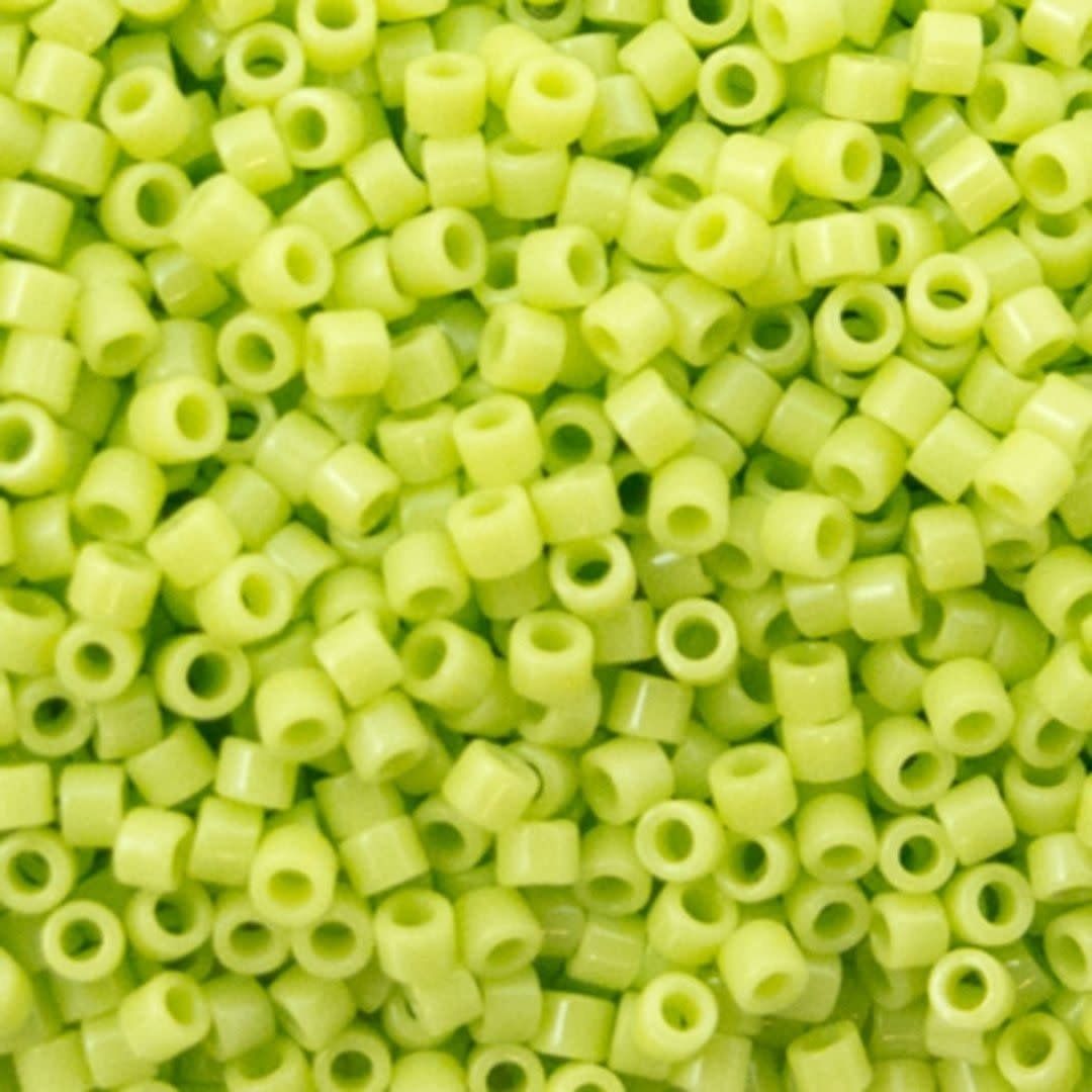#11 Delica Seed Beads, Opaque Chartreuse Green, DB733-TB, Approx 1440 Beads, 1 two inch tube, 7.2 grams
