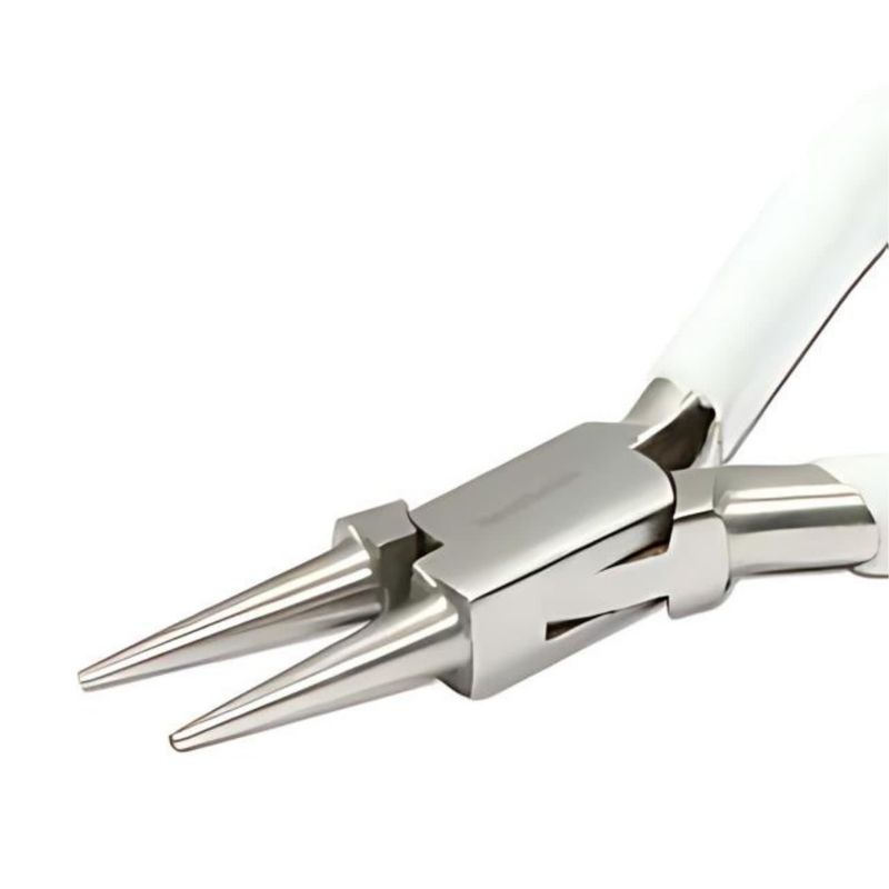 Round Nose Pliers, White Pvc Handles, 5&#39;&#39; Long, 3oz