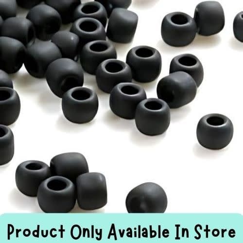 #6 Toho Seed Beads, Frosted Opaque Jet Black, 4x4mm, 19 Grams/0.67oz, in store only