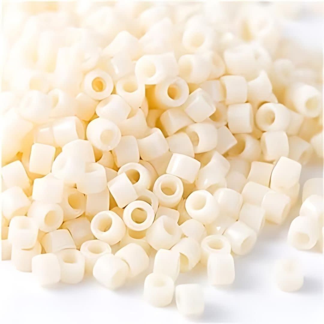 #11 Delica Seed Beads, Opaque Ivory Cream, DB732-TB, Approx 1440 Beads, 1 two inch tube, 7.2 grams