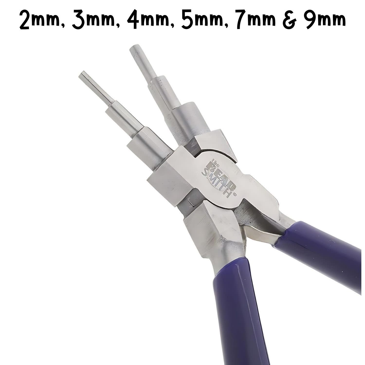 6 Size Wire Looping Pliers, 2mm, 3mm, 4mm, 5mm, 7mm &amp; 9mm, Pvc Handles, 6&quot; Long