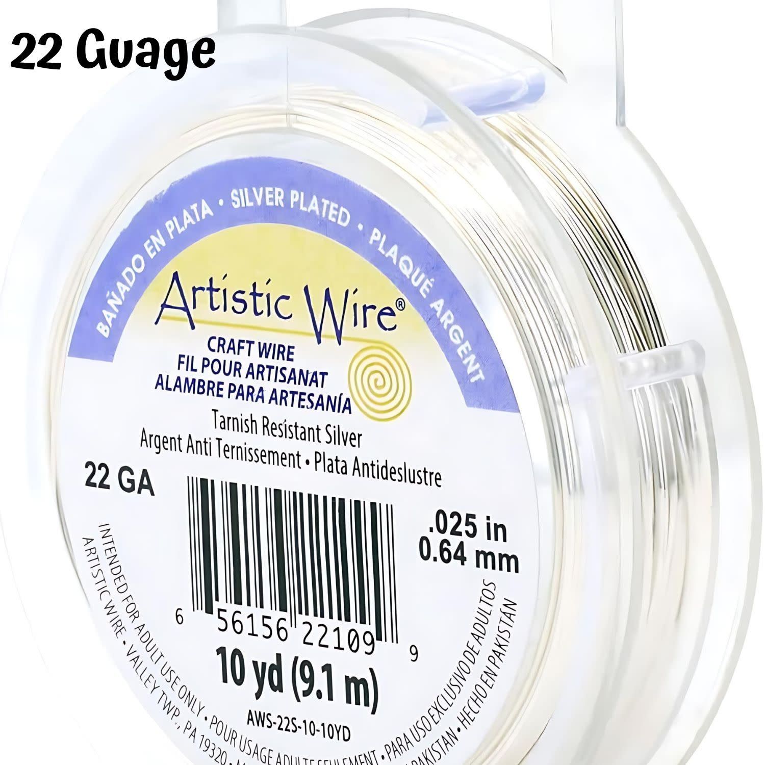22 Gauge Tarnish Resistant, Silver Plated Copper Wire, 30ft/10yds