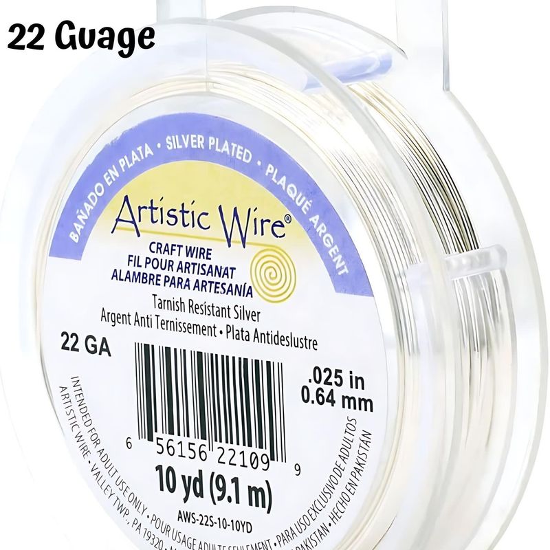 22 Gauge Tarnish Resistant, Silver Plated Copper Wire, 30ft/10yds