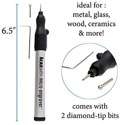 Micro Engraver, 2 Nib Sizes, Requires 2 AAA Batteries
