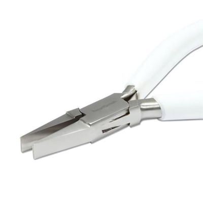 Flat Nose Pliers, White Pvc Handles, 5&#39;&#39; Long, 3oz