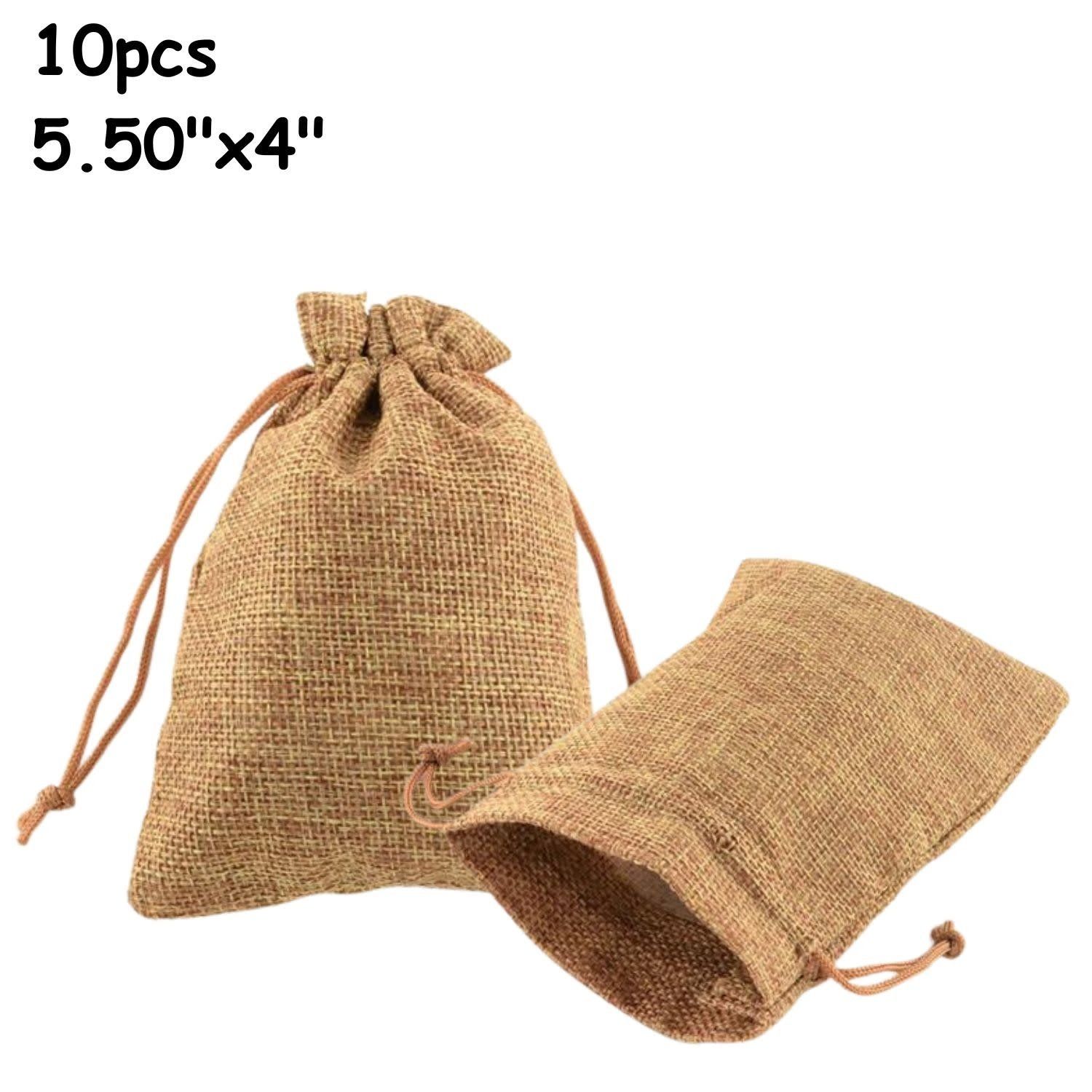 5.5&#39;&#39;x4&#39;&#39; Drawstring Pouches/Bags, 10pcs, Pink Sand, Polyester, 99gms/3.49oz