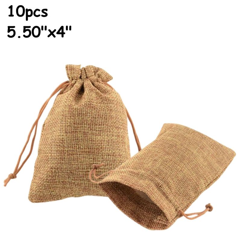 5.5&#39;&#39;x4&#39;&#39; Drawstring Pouches/Bags, 10pcs, Pink Sand, Polyester, 99gms/3.49oz