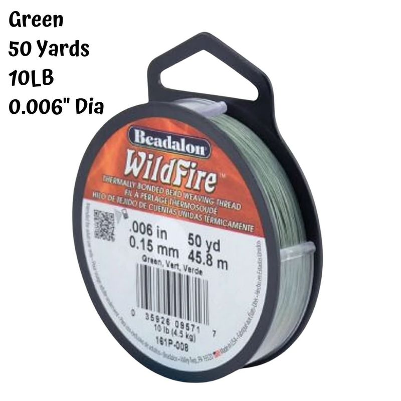 10lb Wildfire, Green, 50 Yards, 0.006&#39;&#39;/0.15mm Diameter, 28gms/1oz