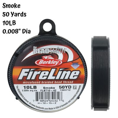 10lb Fireline, Smoke Grey, 50 Yards, 0.008&quot;/0.20mm, 28gms/1oz