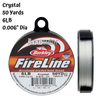 6lb Fireline, Crystal, 50 Yards, 0.006&quot;/0.15mm, 28gms/1oz