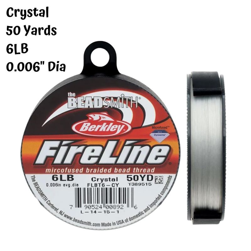 6lb Fireline, Crystal, 50 Yards, 0.006&quot;/0.15mm, 28gms/1oz