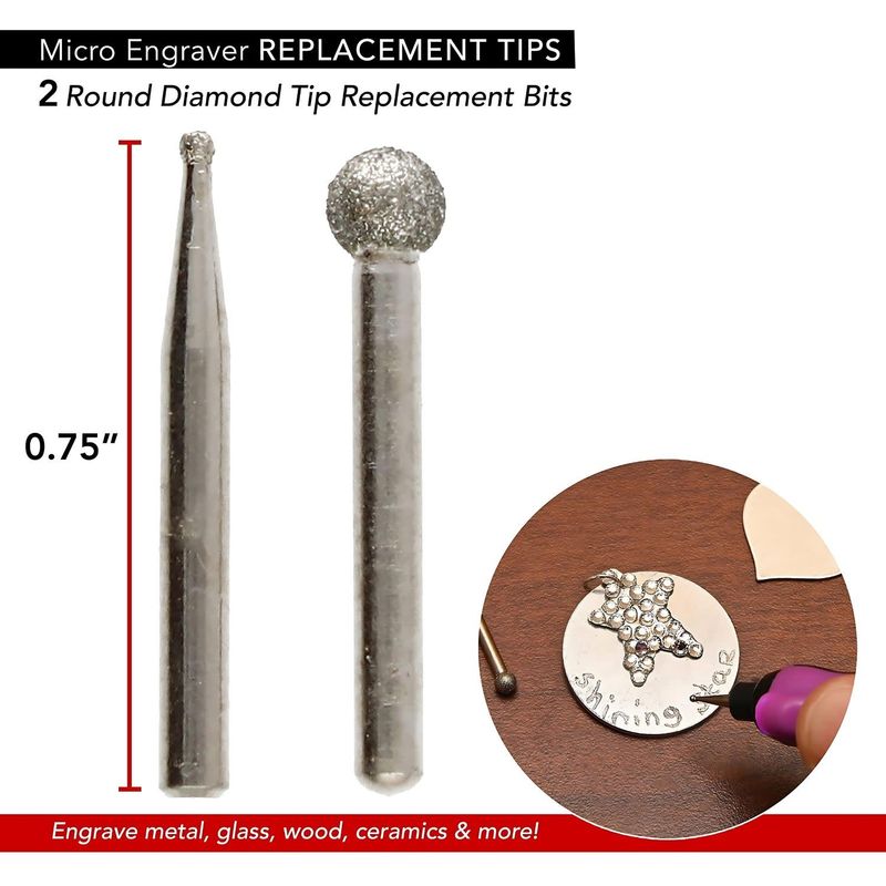 Micro Engraver Replacement Tips, 2 Tips