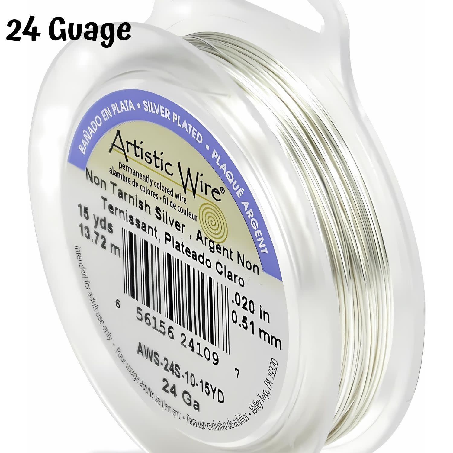 24 Gauge Tarnish Resistant, Silver Plated Copper Wire, 45ft/15yds