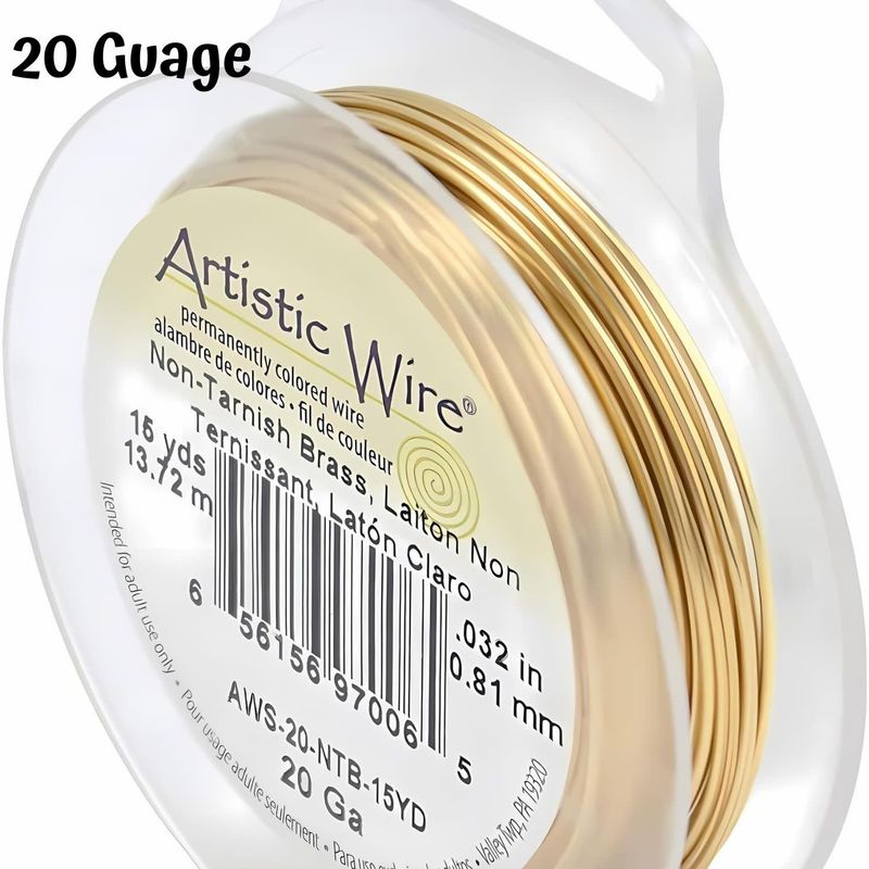 20 Gauge Tarnish Resistant, Brass  Copper Wire, 45ft/15yds