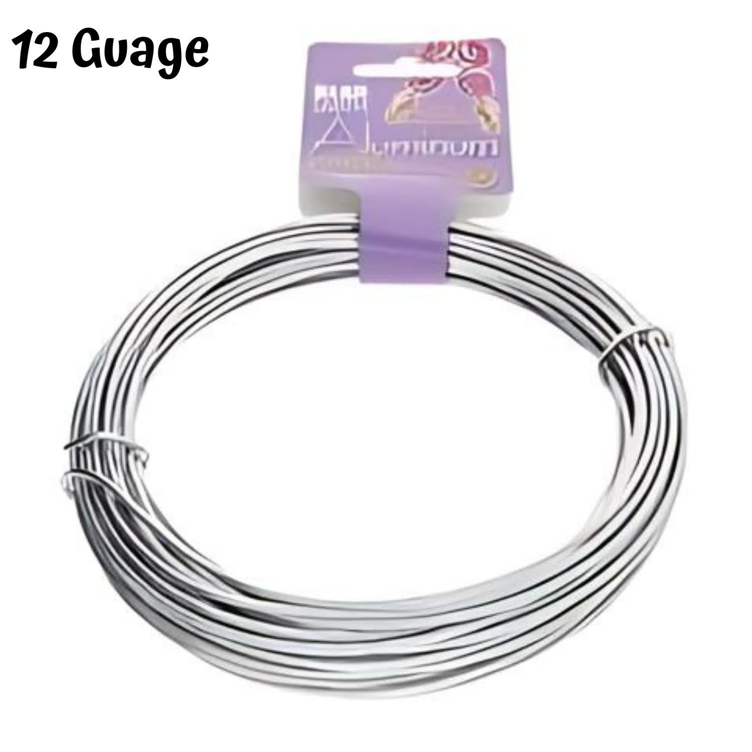12 Gauge Aluminum Wire, Silver, 2.25mm, dead soft, 39ft/13yds