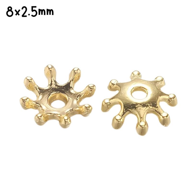 GP Pewter Bead Caps, Approx 50pcs, 8x2.5mm, Hole 1.5mm, Fits 8~12mm Beads, 12gms/0.42oz