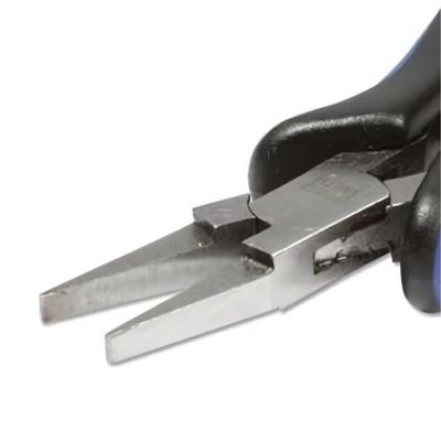 Flat Nose Pliers, Ergonomic Handles, Blue &amp; Black, 5&#39;&#39; Long
