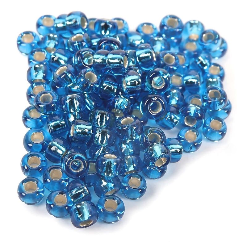 #11 Miyuki Seed Beads - Silver Lined Capri Blue, 11-925-TB, Approx 24 Grams, 1 five inch tube