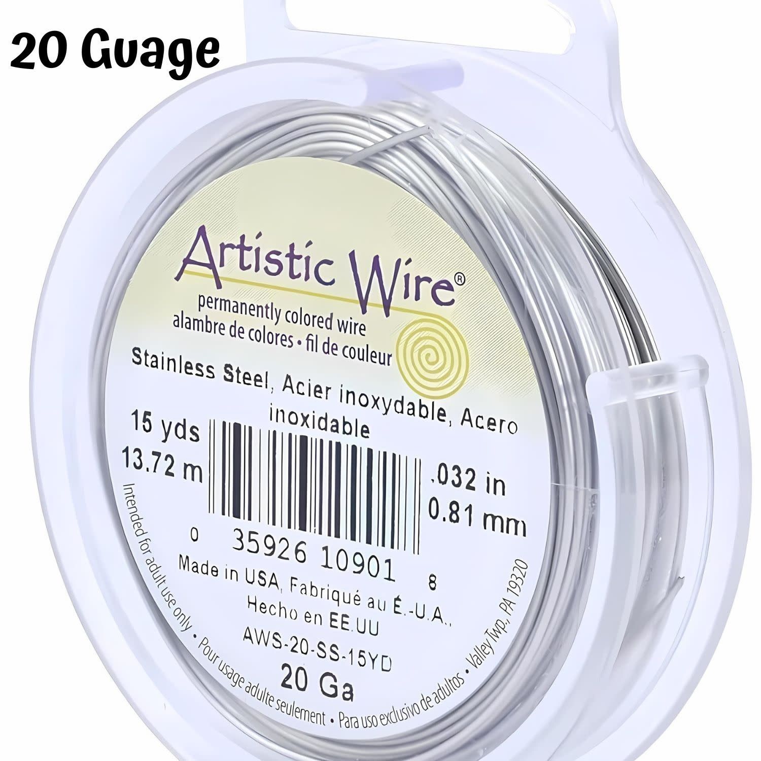 20 Gauge Stainless Steel Wire, 45ft/15yds