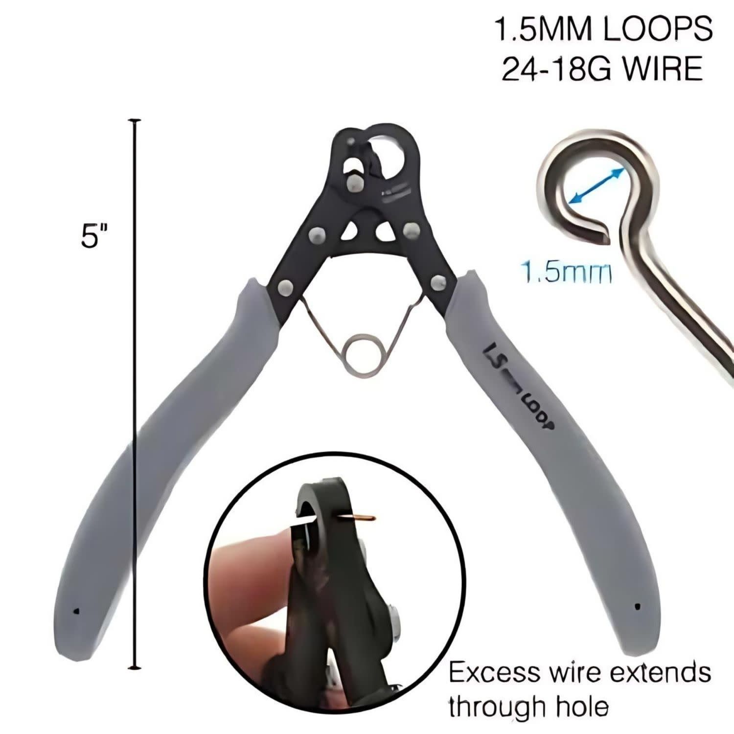 1 Step Looper, Makes 1.5mm Loops, 24Ga -18Ga Wire, Pliers Tools, One Step Looper