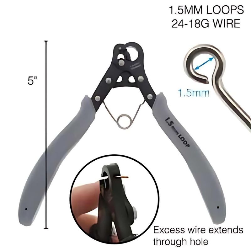 1 Step Looper, Makes 1.5mm Loops, 24Ga -18Ga Wire, Pliers Tools, One Step Looper
