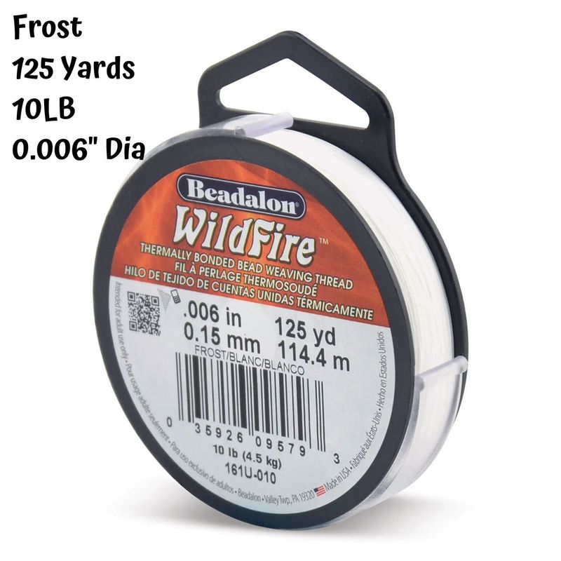 10Lb Wildfire, Frost, 125 Yards, 0.006&#39;&#39;/0.15mm Diameter, 56gms/2oz