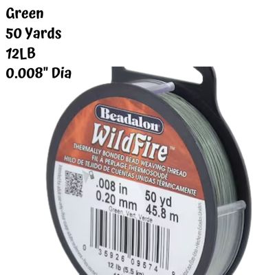 12lb Wildfire, Green, 50 Yards, 0.008&quot;/0.20mm Diameter, 28gms/1oz