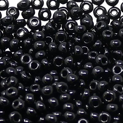 #11 Miyuki Rocailles Seed Beads - Opaque Jet Black, 11-401, 10 Grams/0.35oz, Approx 1110pcs