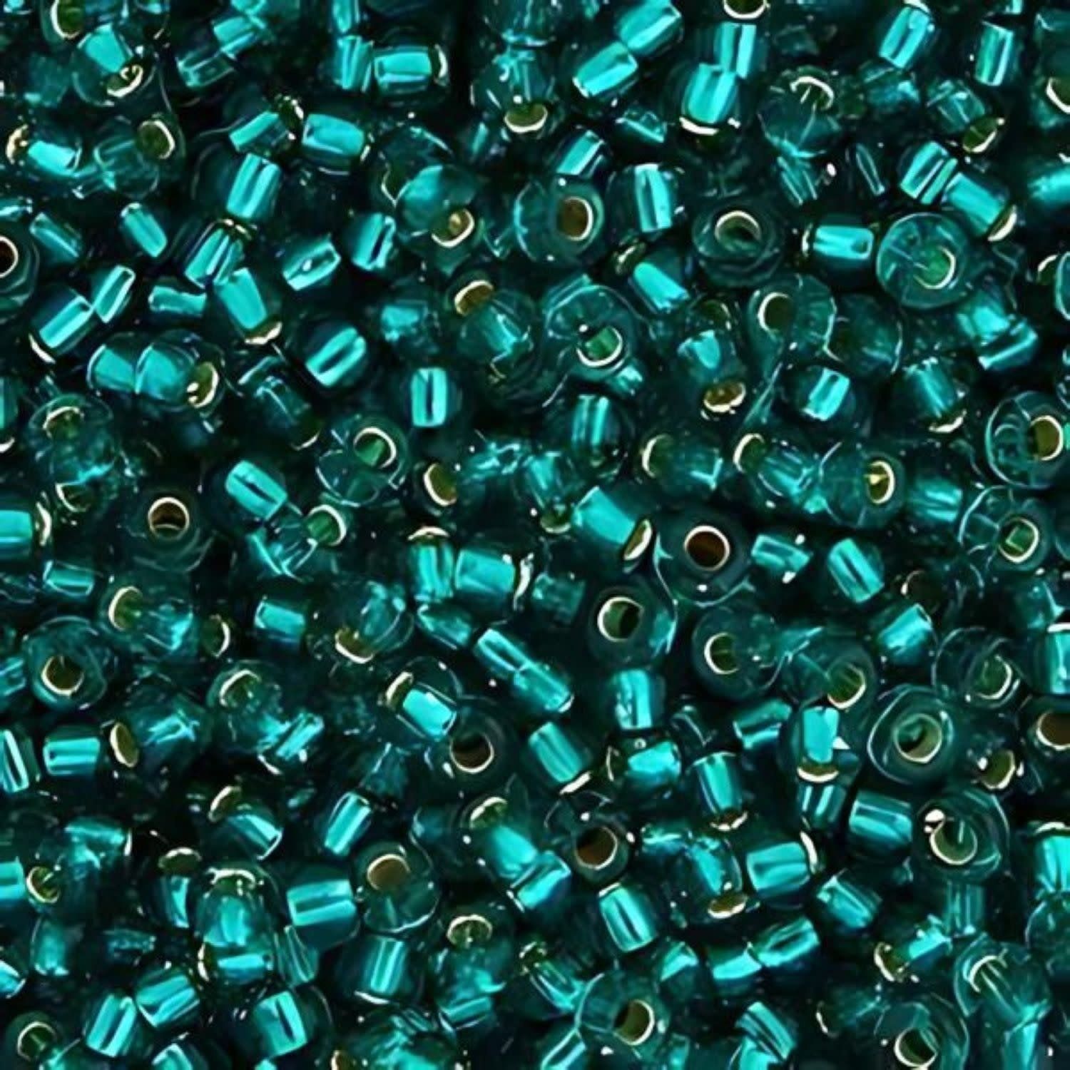 #11 Miyuki Seed Beads - Silver Lined Teal, 11-92425-TB, Approx 24 Grams, 1 five inch tube