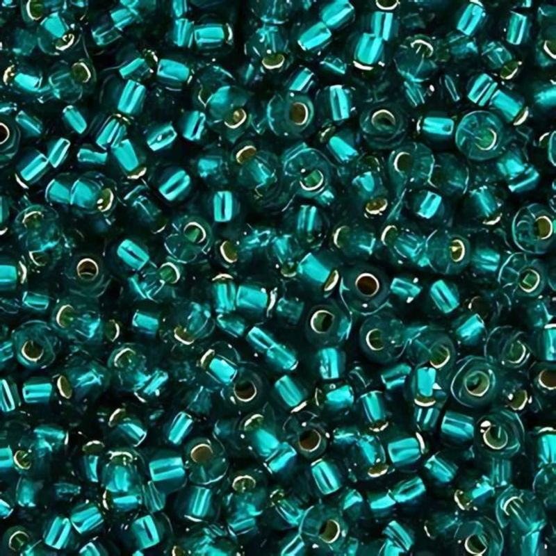 #11 Miyuki Seed Beads - Silver Lined Teal, 11-92425-TB, Approx 24 Grams, 1 five inch tube