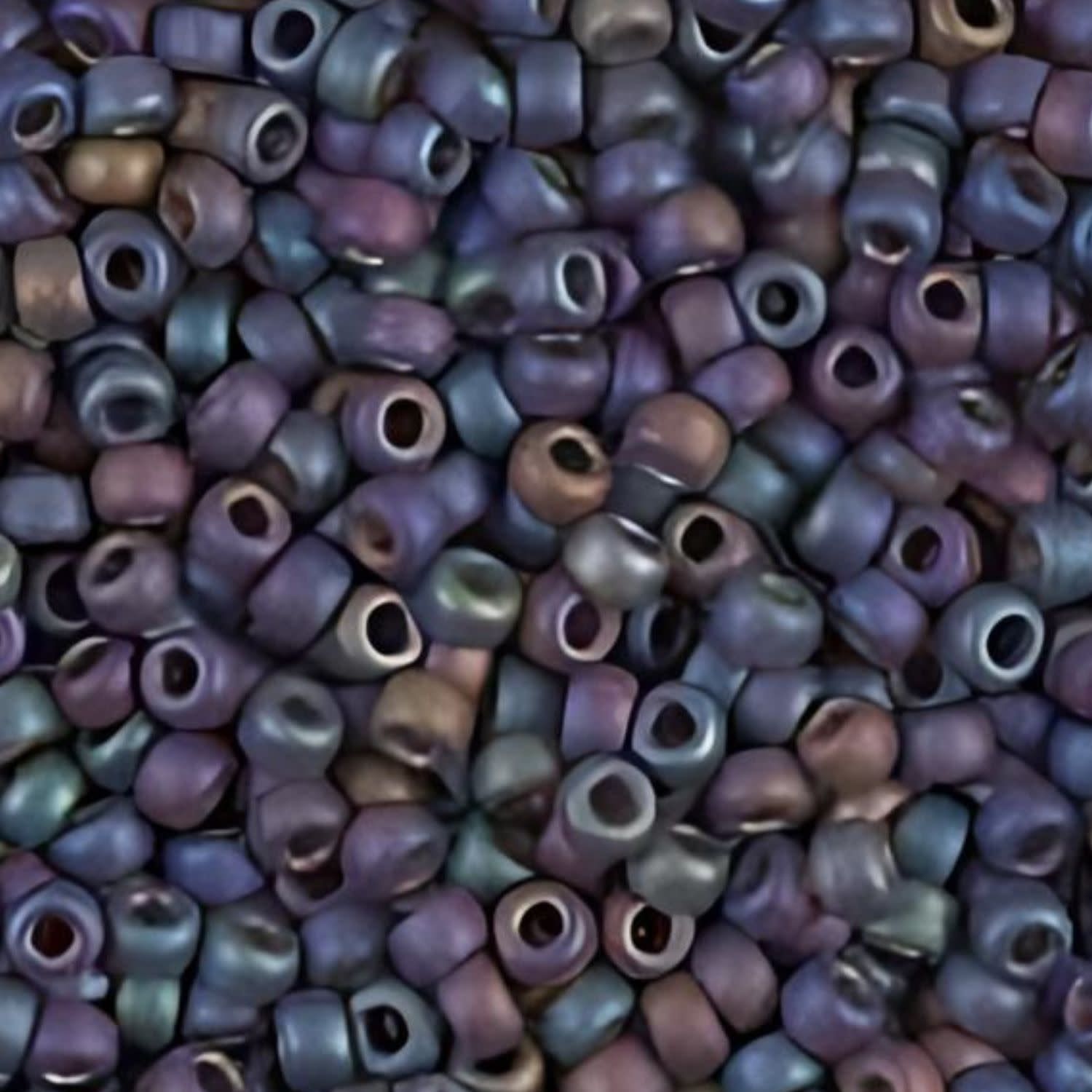 #8 Miyuki Seed Beads - Matte Transparent Root Beer Rainbow/AB, 8-9135FR-TB, Approx 858 Beads/22 Grams, 1 five inch tube