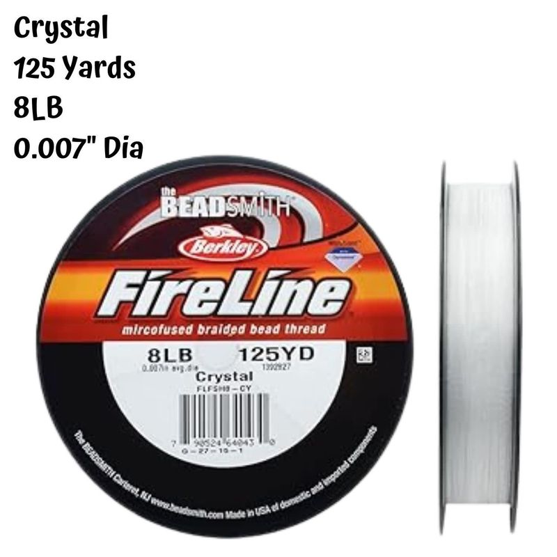 8Lb Fireline, Crystal, 125 Yards, 0.007&quot;/0.17mm, 56gms/2oz