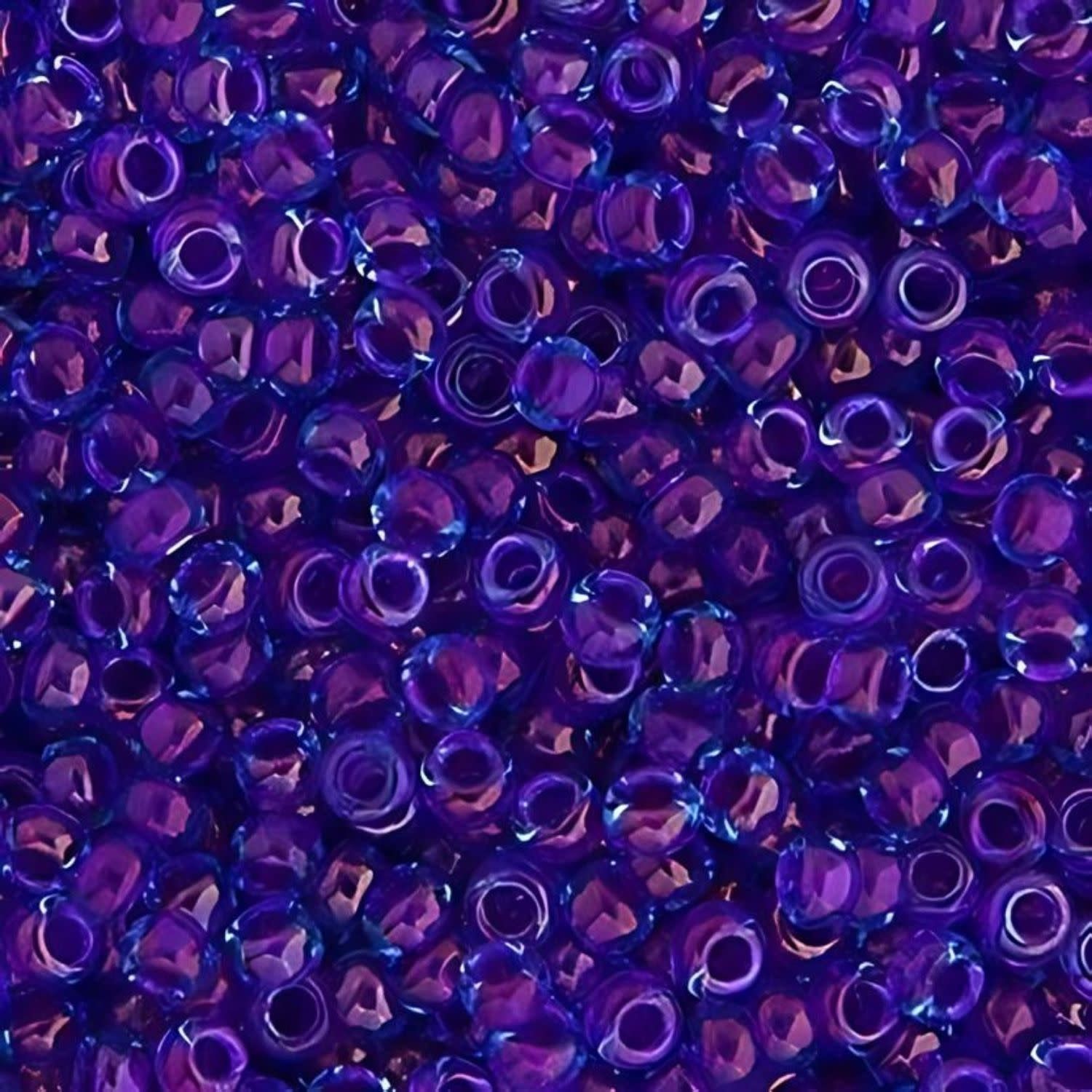 #11 Miyuki Seed Beads - Fuchia Lined Aqua, 11-9346-TB, Approx 24 Grams, 1 five inch tube